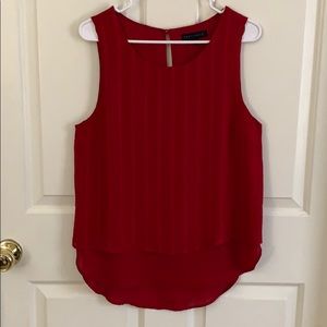 Sanctuary Layered Look Sleeveless Maroon Top